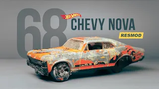 68 Chevy Nova Hot Wheels Restoration Modification | Windshield Repair Tutorial