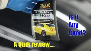 Meguiar's Quik wax review