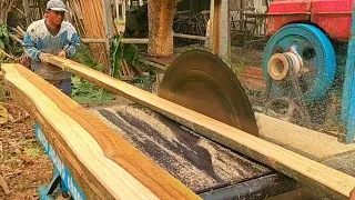 Sangat istimewa galih kayu jowar di gergaji untuk bahan kandang// gergaji serkel rakitan