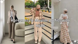 Korean style Muslim outfits with hijab 💓 | Korean Fashion ideas 💗