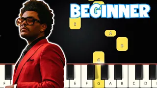 Blinding Lights - The Weeknd | Beginner Piano Tutorial | Easy Piano