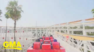 Take a virtual ride on the 'Incredicoaster' at Disneyland resort l GMA Digital