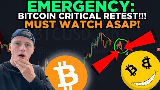 EMERGENCY: MY NEW BITCOIN PRICE TARGET!! BITCOIN RETESTING IMPORTANT SUPPORT RIGHT NOW!