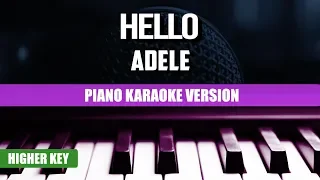 Adele - Hello (Piano Version) | Karaoke Higher Key