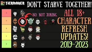 All 18 Character Refresh Updates Tier List For Don't Starve Together! [2019-2023]