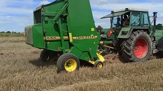 Szybkie Prasowanie Słomy! Fendt 612 LSA & John Deere 590 ! Barmanowo