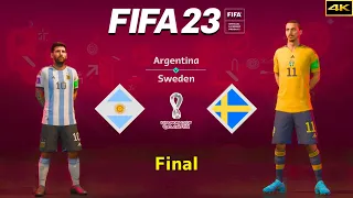 FIFA 23 - ARGENTINA vs. SWEDEN - FIFA World Cup Final - Messi vs. Ibrahimović - PS5™ [4K]