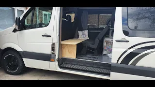 VW Crafter/Sprinter childs bed build incorporating rear passenger seats