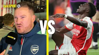 FRUSTRATED Arsenal Fan Rips Into Bukayo Saka For Diving Instead Of Scoring In Final Minutes! 😬🤬