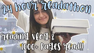 24 HOUR READATHON VLOG | 1000+ pages read and a 5 star book