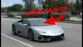 NEW Lamborghini Huracan Evo START-UPS, REVS, and ACCELERATIONS at Lamborghini Miami!