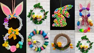 6 Budget friendly spring/Easter Bunny wreath made with simple materials | DIY Easter craft idea 🐰37