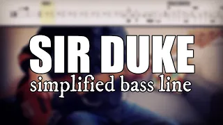 Sir Duke - Stevie Wonder | Simplified bass line with tabs #64