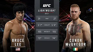 Bruce Lee Vs. Conor McGregor : UFC 2 Gameplay (Pro Difficulty) (AI Vs. AI) (PS4)