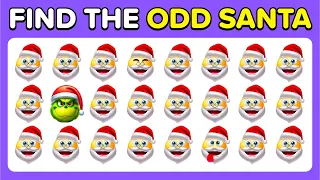 Find the ODD One Out ❄️ Christmas Edition 🌲🎅 30 Levels Emoji Quiz