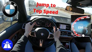 BMW M340i xDrive 374HP TOP SPEED GERMAN AUTOBAHN [TEST DRIVE 4k] MAX ACCELERATION