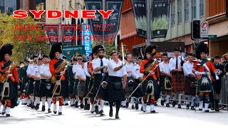 SYDNEY ANZAC DAY MARCH 2022 | BAGPIPE BAND