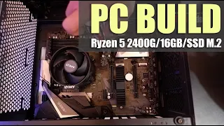 Ryzen 5 2400G PC Build | Gigabyte B450 Aorus Elite/16GB RAM/M.2 NVME