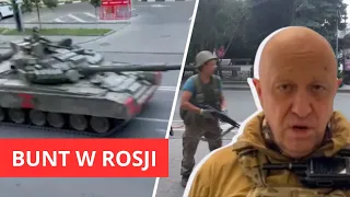 Bunt w Rosji. Wojsko na ulicach. Prigożyn: Jedziemy na Moskwę