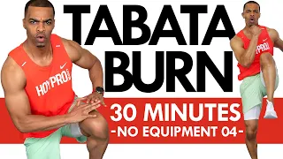 DAY 4: 30 MIN KILLER Tabata Workout (NO REPEAT) | 7 DAY NO EQUIPMENT CHALLENGE