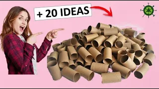 + DE 20 MANUALIDADES GENIALES CON ROLLOS DE PAPEL HIGIÉNICO (RECICLAJE)