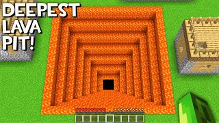 What is HIDDEN inside THE LONGEST LAVA PIT in Minecraft? I found THE DEEPEST GIANT TUNNEL!