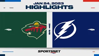 NHL Highlights | Wild vs. Lightning - January 24, 2023