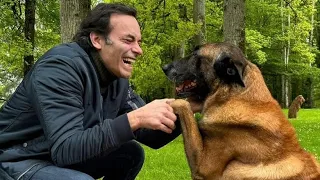Anthony Delon partage un magnifique instant avec Alain Delon et son chien Loubo