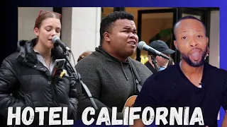 HOTEL CALIFORNIA REACTION | FABIO RODRIGUES & ALLIE SHERLOCK COVER | EPIC MUSICAL JOURNEY