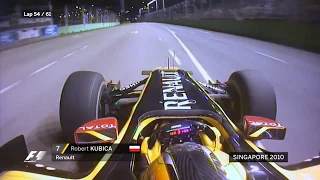 Robert KUBICA  GP Singapore 2010 6 laps 6 overtaking