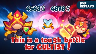 Max Cultist is OP vs max Inquisitor! A hard fought battle! PVP Rush Royale