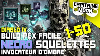 (RE-UP) DIABLO IV - NECROMANCIEN ARMÉE DE SQUELETTES - BUILD pour le leveling