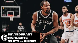 Kevin Durant Highlights | 53 Points vs. New York Knicks