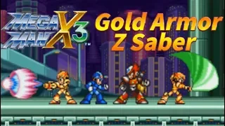 Mega Man X3 - How to get secret items (Gold Armor, Z Sabre)