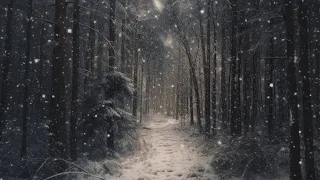 Cozy Snowy Walk | Birds, Wind, and Walking Sounds | Nature Sounds to help Fall Asleep Better