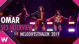 Omar "Om om och om igen" SF3 Leksand Interview @ Melodifestivalen 2019 | wiwibloggs