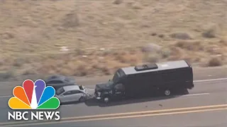 Stolen Party Bus Crashes During High Speed Chase Near Los Angeles