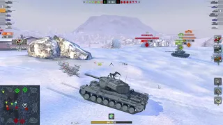 WoT Blitz - T34 Falcon 1st Class - 4 kills with only 65 hp