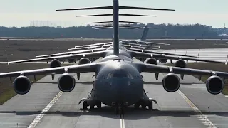 JB Charleston launches 24 C-17s, during Mission Generation Exercise.