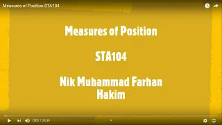 Measures of Position STA104