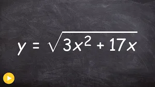 How to use the chain rule with a square root