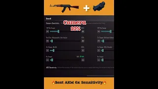 BEST AKM 6 X SENSITIVITY |ZERO RECOIL SENSITIVITY WITH GYROSCOPE🔥🥵