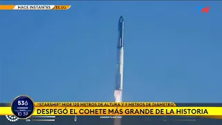 TEXAS: Así fue el lanzamiento del supercohete Starship que explotó en el aire minutos después