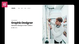 Elementor and WordPress Tutorial: Single Page Graphic Designer Professional website