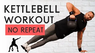 KETTLEBELL WORKOUT FULL BODY 30 MINUTES. [NO REPEAT HEAVY-LIGHT]