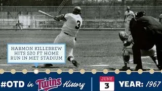 June 3, 1967, Killebrew hits a 520-foot homer