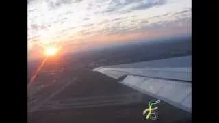 Delta Airlines MD 83 sunrise takeoff from Kansas City Airport 1