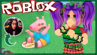 ROBO COMIDA A LA FAMILIA DE PEPPA PIG ME PERSIGUEN HASTA MATARME | HUNGRY PIG ROBLOX | CRYSTALSIMS