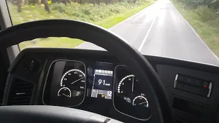 Mercedes Actros 0-90 km/h Acceleration