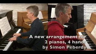 Bach 2 Part Inventions for 2 pianos COMPLETE (additional piano part by Simon Peberdy)